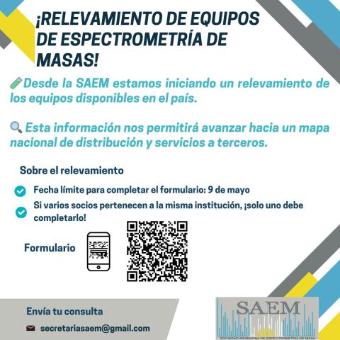 relevamiento  equipos de espectrometría de masas 
